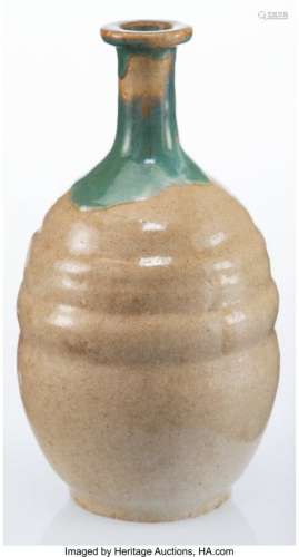 27140: A Glazed Earthenware Vase, 20th century 10 x 5-1