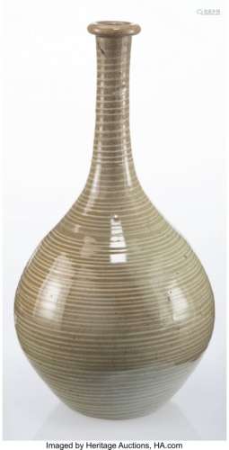 27142: A Japanese Seto Ware Bottleneck Vase, 18th centu