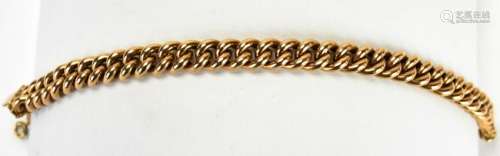 Antique 10kt Yellow Gold Curb Link Bracelet