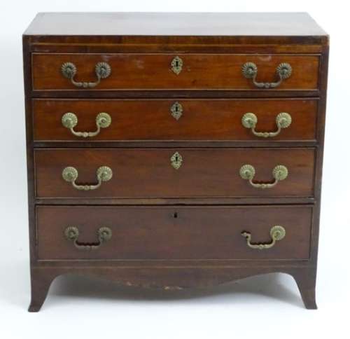 An early 19thC mahogany chest of drawers,