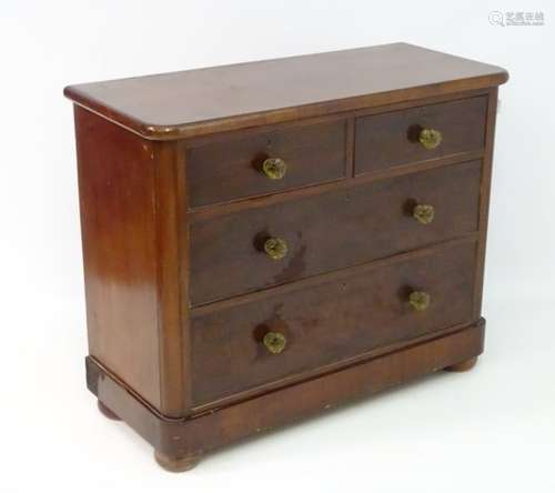 A Victorian mahogany chest of drawers,