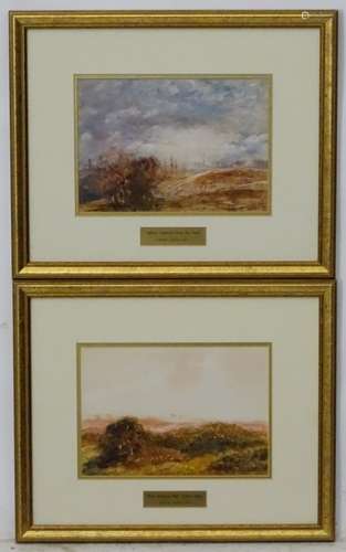 John Keeley (1849-1930), Watercolour, a pair (2), 'Sutton Coldfield from the Park',