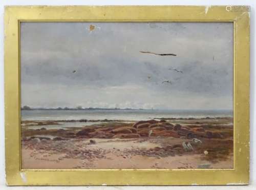 Charles Radcliffe, XIX, Oil on canvas, 'Lancaster Sands', Signed lower left and titled verso.