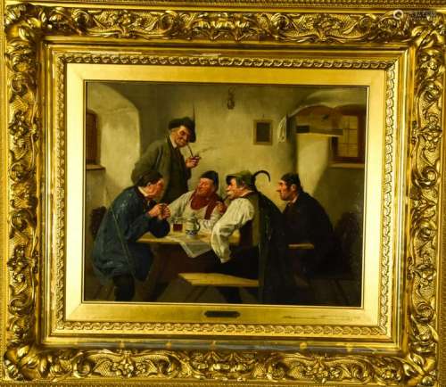 Hedwig Oehring 19th C Genre Scene Oil Painting