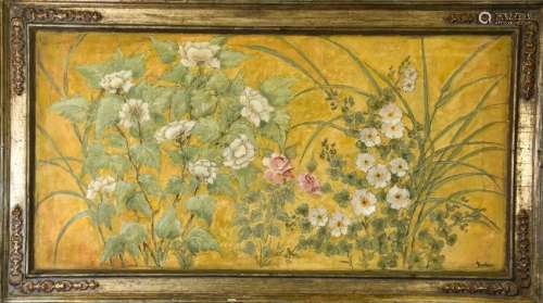 Max Kuehne Original Signed Floral Painting & Frame