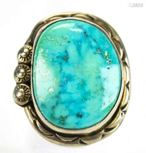 Vintage Native American Sterling & Turquoise Ring