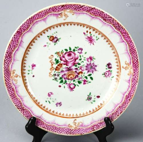 Chinese Export Hand Painted Porcelain Plate