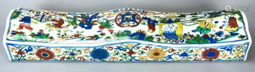 Chinese Hand Painted Porcelain Double Pillow