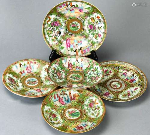 Collection of Chinese Rose Medallion Plates