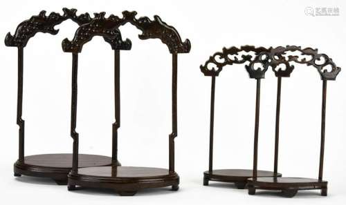 Collection of Carved  Asian Hanging Stands
