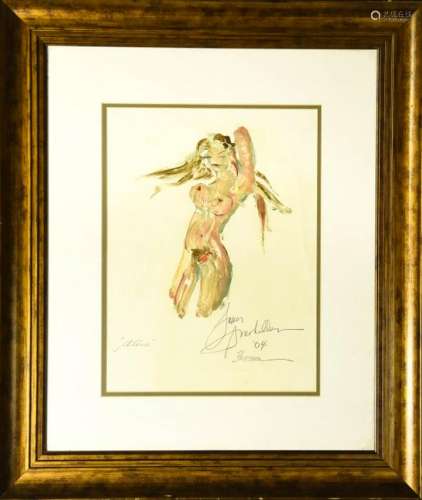 Signed & Dated Painting of a Nude Woman