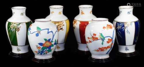 Various Franklin porcelain vases, to include The Vase of The Noble Orchid, The Vase of The Noble