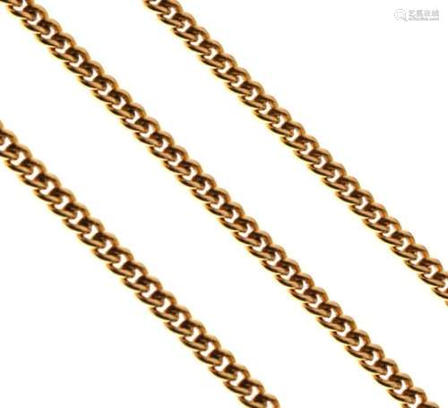 9ct gold curb-link necklace, 18.9g approx, 50cm long