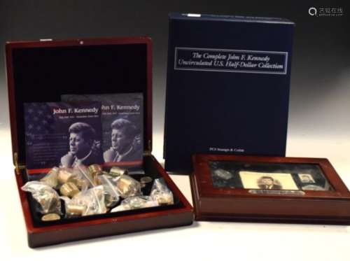Coins - The John F Kennedy uncirculated US half dollar collection, the John F. Kennedy 50th