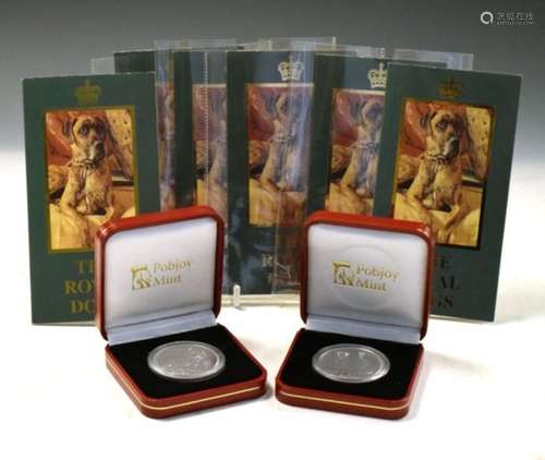 Coins & Medallions - Collection of Gibraltar and Pobjoy Mint one crown pieces featuring dogs