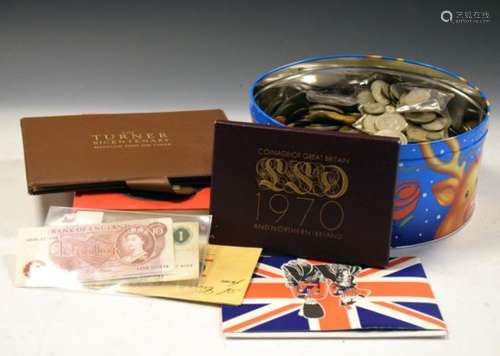 Coins - Collection of GB and World coinage, together with a small selection of GB bank notes and