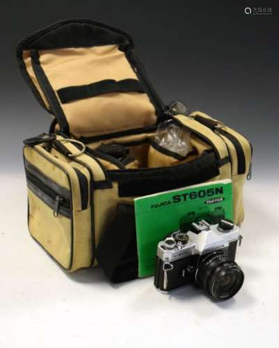 Cameras - Fujica ST605N camera with Pentacon 3.5/30 lens, 2.8/135 zoom lens and Sakar 3.5-7mm zoom