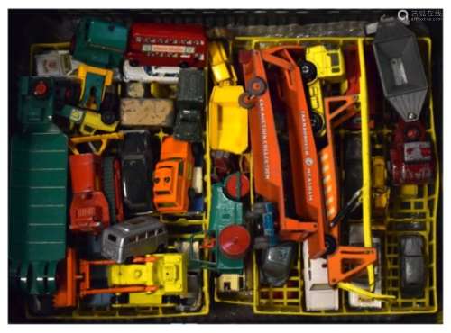 Quantity of vintage die-cast model vehicles mainly Lesney, to include fire pump and truck (No.29),