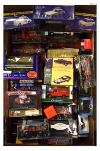 Large quantity of boxed die-cast model vehicles to include; Best of British Police cars, Oxford