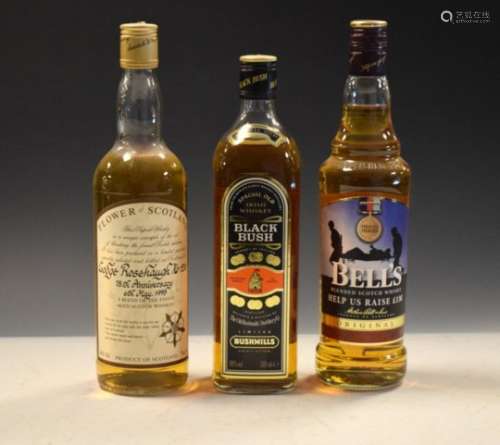 Wines & Spirits - Bottle of Bell's Scotch Whisky, bottle of Flower of Scotland Scotch Whisky and a