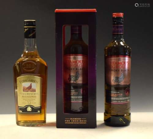 Wines & Spirits - Two bottles of Famous Grouse Smoky Black Scotch Whisky, together with a bottle