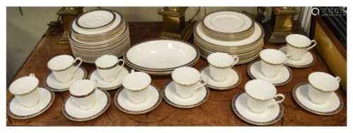 Royal Doulton 'Kendal' pattern dinner and tea service, to include; some seconds