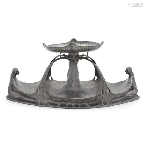 Kayserzinn (German, active 1862-1925), A Large Pewter