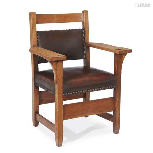 Gustav Stickley Company (American, est. 1898), Open Arm