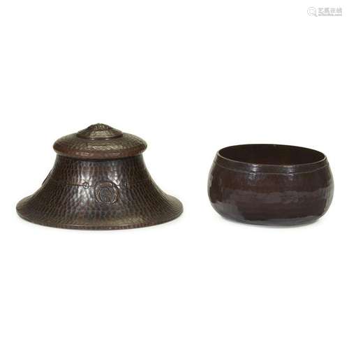 Arts & Crafts, Old Mission KopperKraft inkwell and