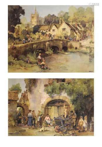 Eric Sturgeon (20th Century) - Two signed prints, 'Castle Combe', signed, 49.5cm x 64cm, and another