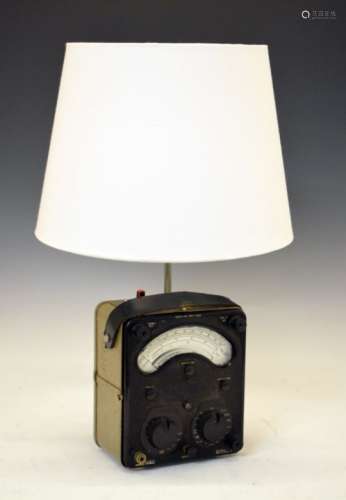 Universal Avometer converted to retro-style table lamp