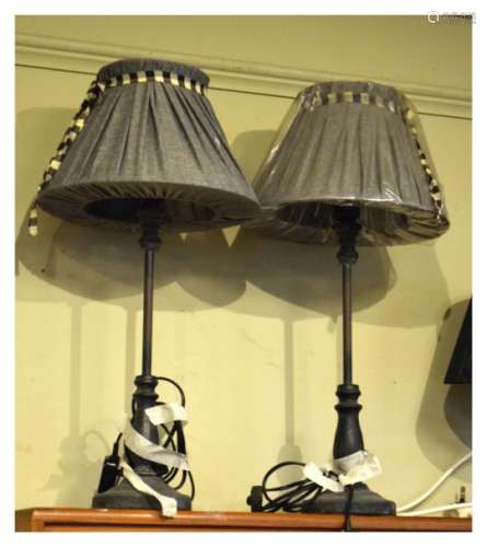 Pair of modern table lamps, 59cm high