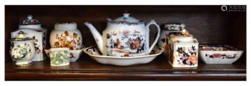 19th Century Masons Patent Ironstone China teapot, together with a selection of 20th Century