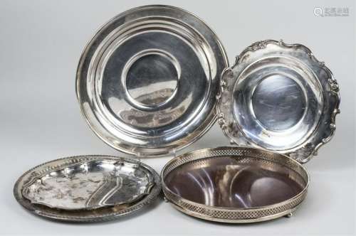 Group of Silver Plated Serving Trays