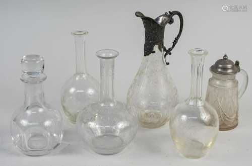 Group of Carafes and a Ewer