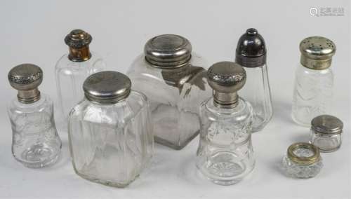 Group of Glass Dresser Bottles