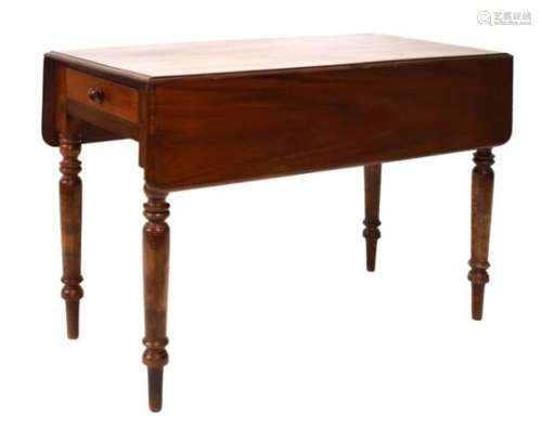 Victorian mahogany Pembroke table fitted one drawer