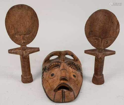 Group of African Carved Wood Articles