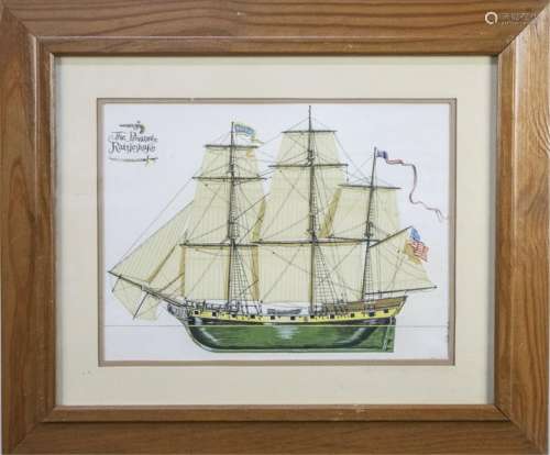 Print of Sailing Ship (20th Century)