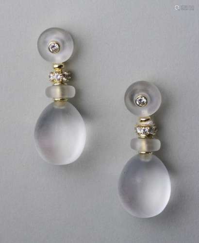 Crystal and Diamond Earrings   *
