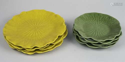 Set of Lily Pad Pottery Plates