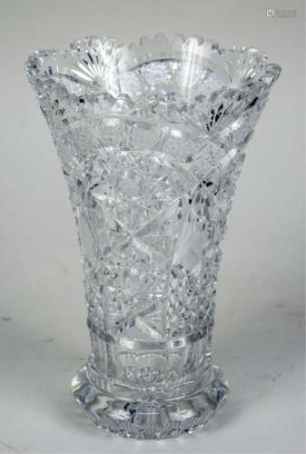 Brilliant Cut Glass Vase