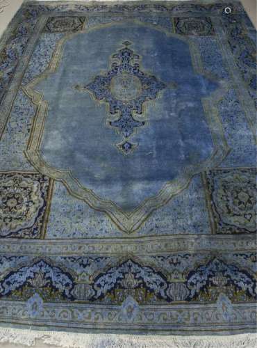 Overdyed Iranian Kerman Carpet