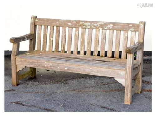 Teak garden bench