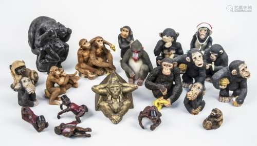 Group of Composition Monkey Figures