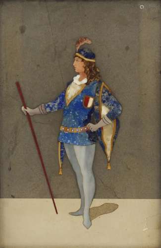 Italian pietra dura plaque of a young gentleman, framed, 21.5cm x 14cm : For Further Condition