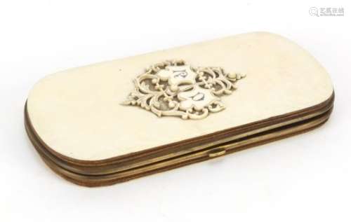 Victorian ivory purse, 14cm high : For Further Condition Reports Please Visit Our Website, Updated
