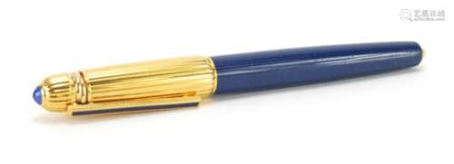 Cartier Pasha blue lacquer ball point pen, serial number 49883468 : For Further Condition Reports