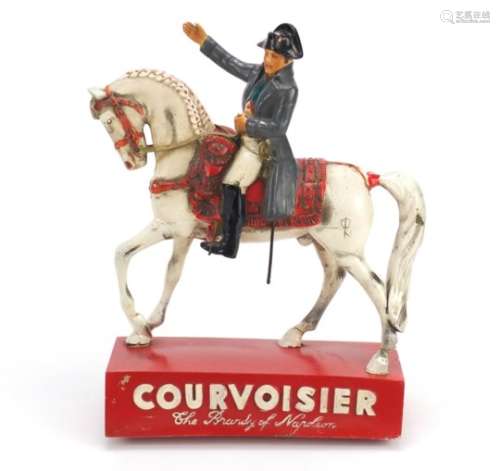 Vintage Courvoisier advertising figure on horseback, 33.5cm high : For Further Condition Reports