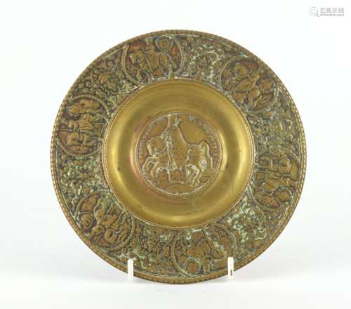 Ferdinand III bronze relief plate, 18.5cm in diameter : For Further Condition Reports Please Visit